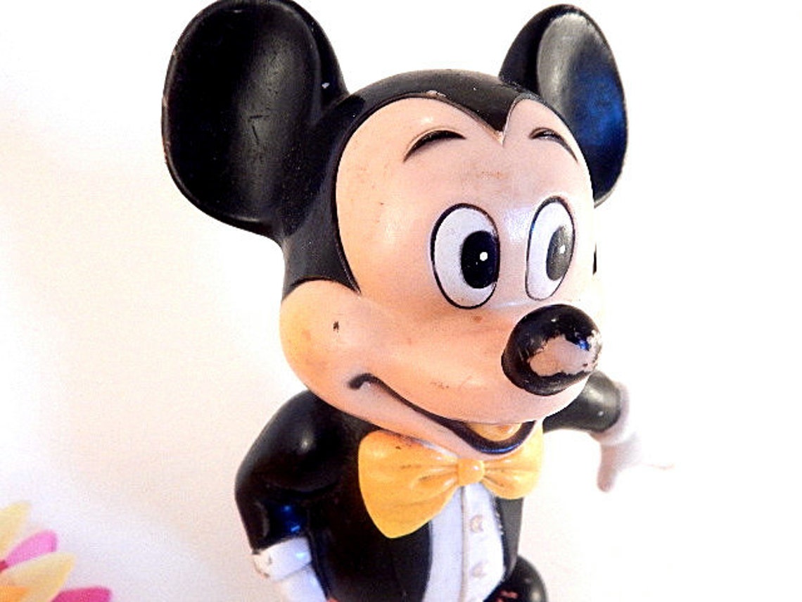Mickey Mouse Coin Bank Walt Disney Figurine Vintage 1970s Etsy