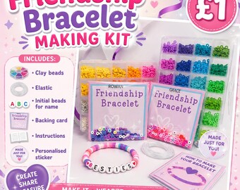 Bracelet Making Kit, FREE sticker, Friendship Bracelet, Personalised Birthday Bags, Party Favours,