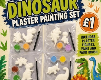Dinosaur Party Bags, FREE sticker, Paint your own Dino, Party bag fillers, Birthday Bags, Party Favours, Dino Party, Dinosaur party