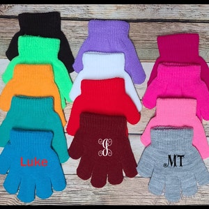 Baby toddler gloves monogram personalized gloves winter gloves choose color boys gloves girls gloves Clearance