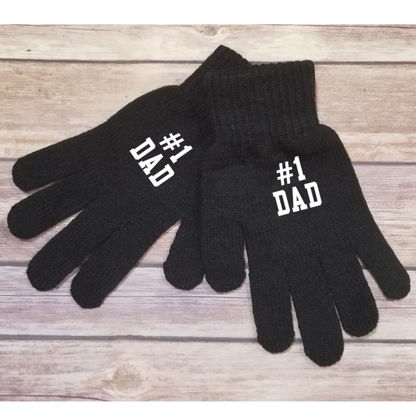 Mens adult monogram gloves assorted colors black christmas gift stocking stuffer dad gift