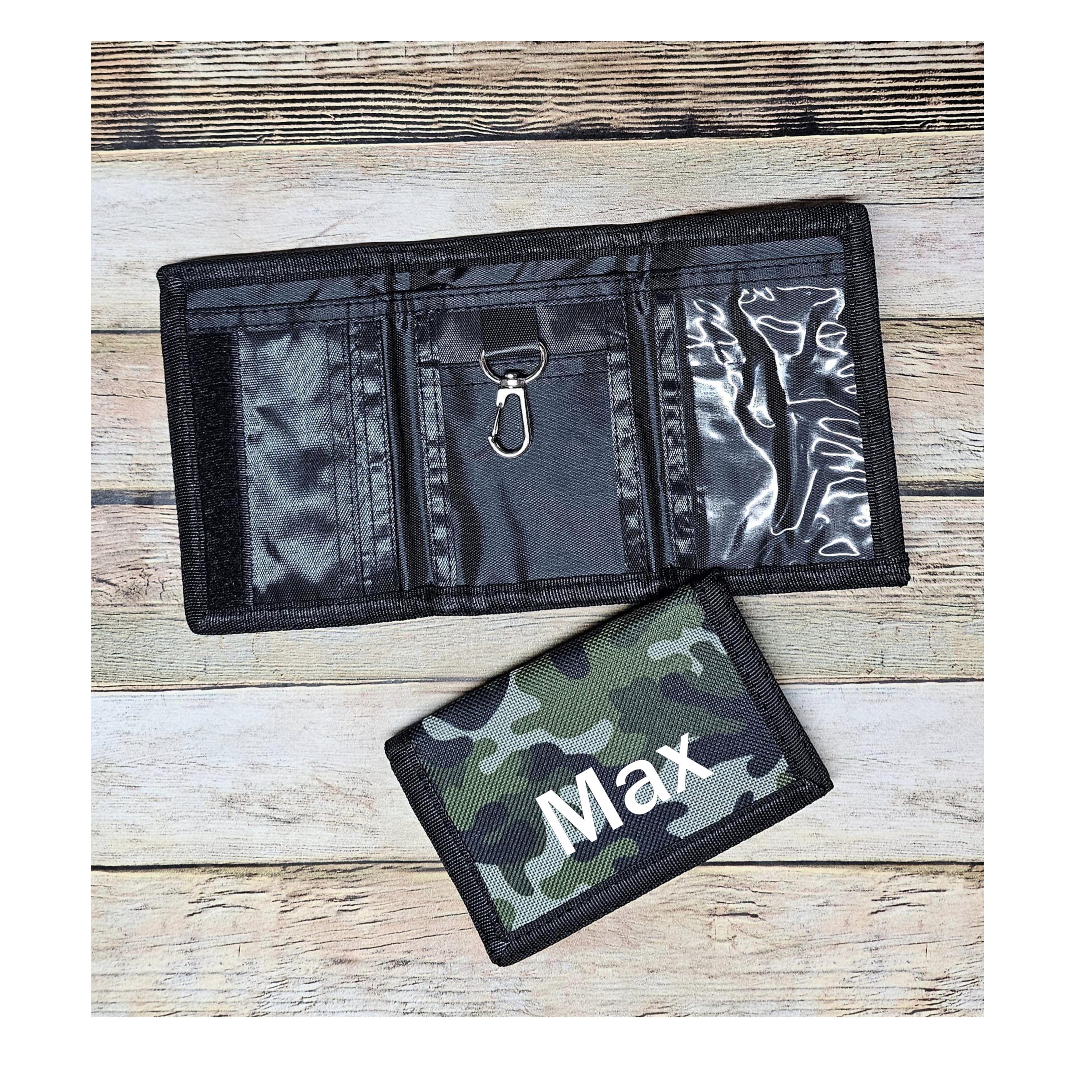 Trifold Leather Wallet for Men with ID Holder and RFID Blocking (Camo), image size:3000x3000