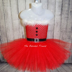 Santa tutu dress red Christmas dress