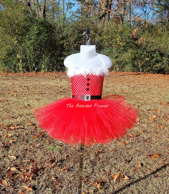 Santa tutu dress red Christmas dress