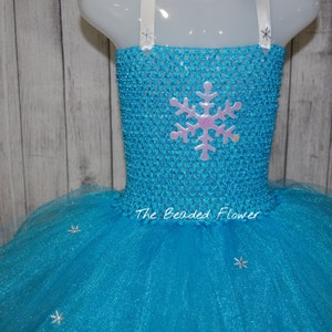 blue snowflake tutu dress frozen inspired winter dress