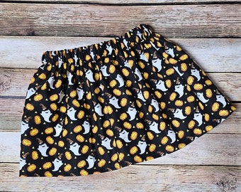 Cute Halloween skirts girls toddler clothes spooky outfit halloween dress up halloween costume ghost outfit pumpkin outfit fabric skirt