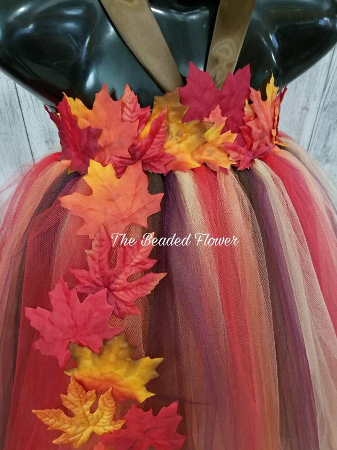 Fall Flower Girl Tutu Dress Leaves Tutu Dress Etsy