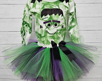 Cute Halloween Monster Costume Green Black Frankenstein Costume - Etsy Cute Halloween Monster Costume Green Black Frankenstein Costume - Etsy