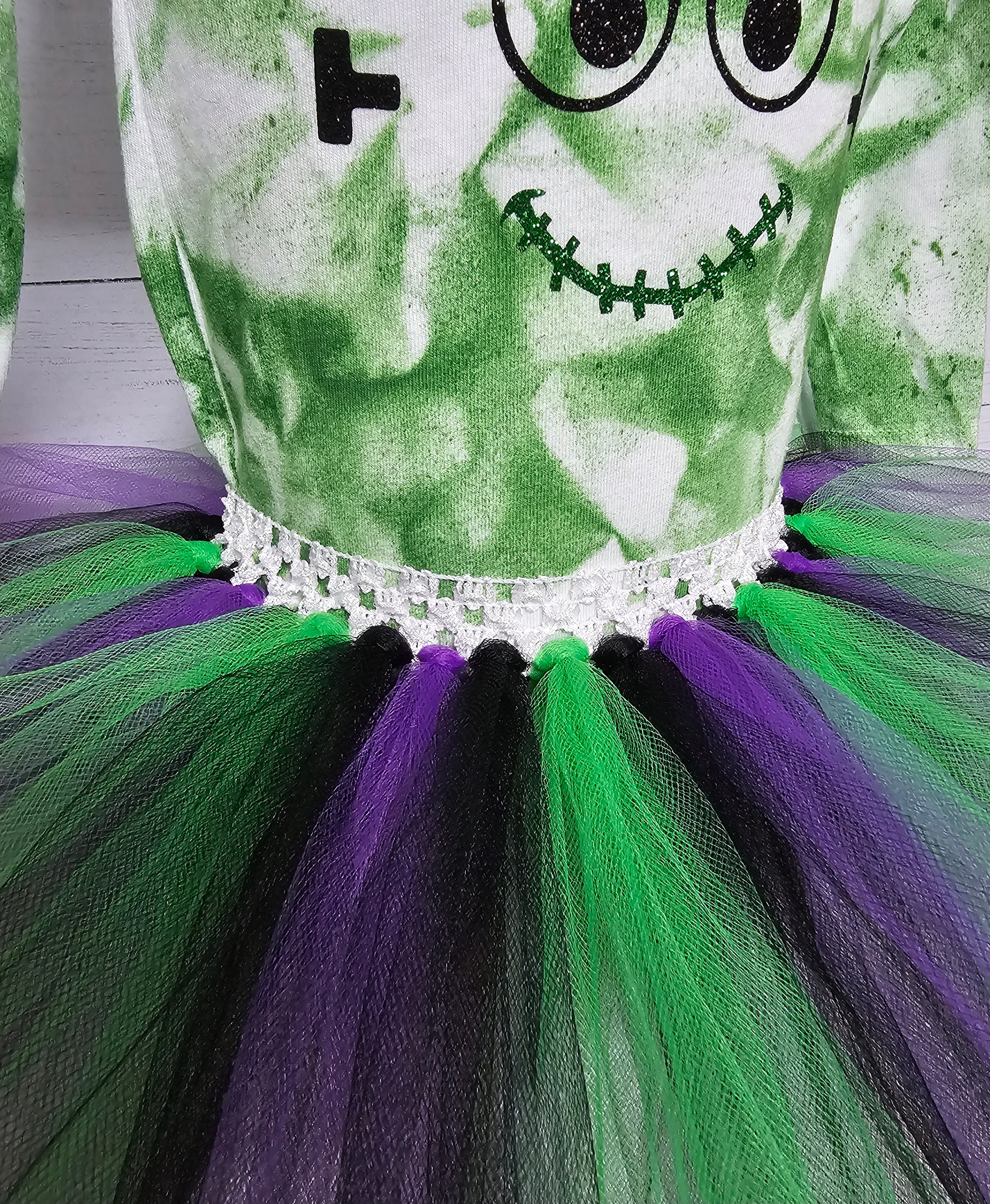 Cute Halloween Monster Costume Green Black Frankenstein Costume