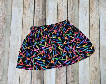 Back to School skirt back to school outfit bus skirt pencil skirt school outfit girls clothing rainbow dress pre-school girls skirts