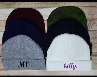 Toddler hat monogram personalized winter hat boys girls Christmas gift personalized gift