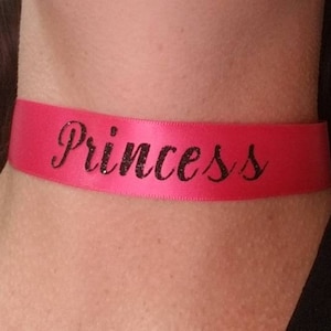 Ribbon Necklace choker satin ribbon choker Christmas choker personalized monogram birthday gift