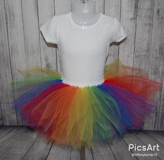 rainbow color tutu skirt