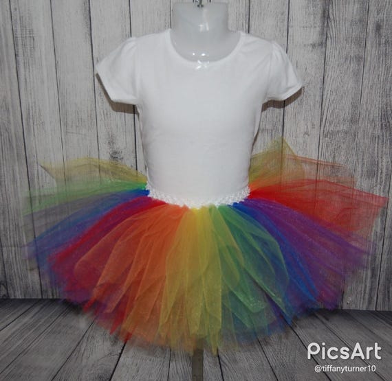 rainbow color tutu skirt