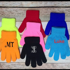 Toddler gloves monogram personalized gloves winter gloves choose color boys gloves girls gloves Clearance