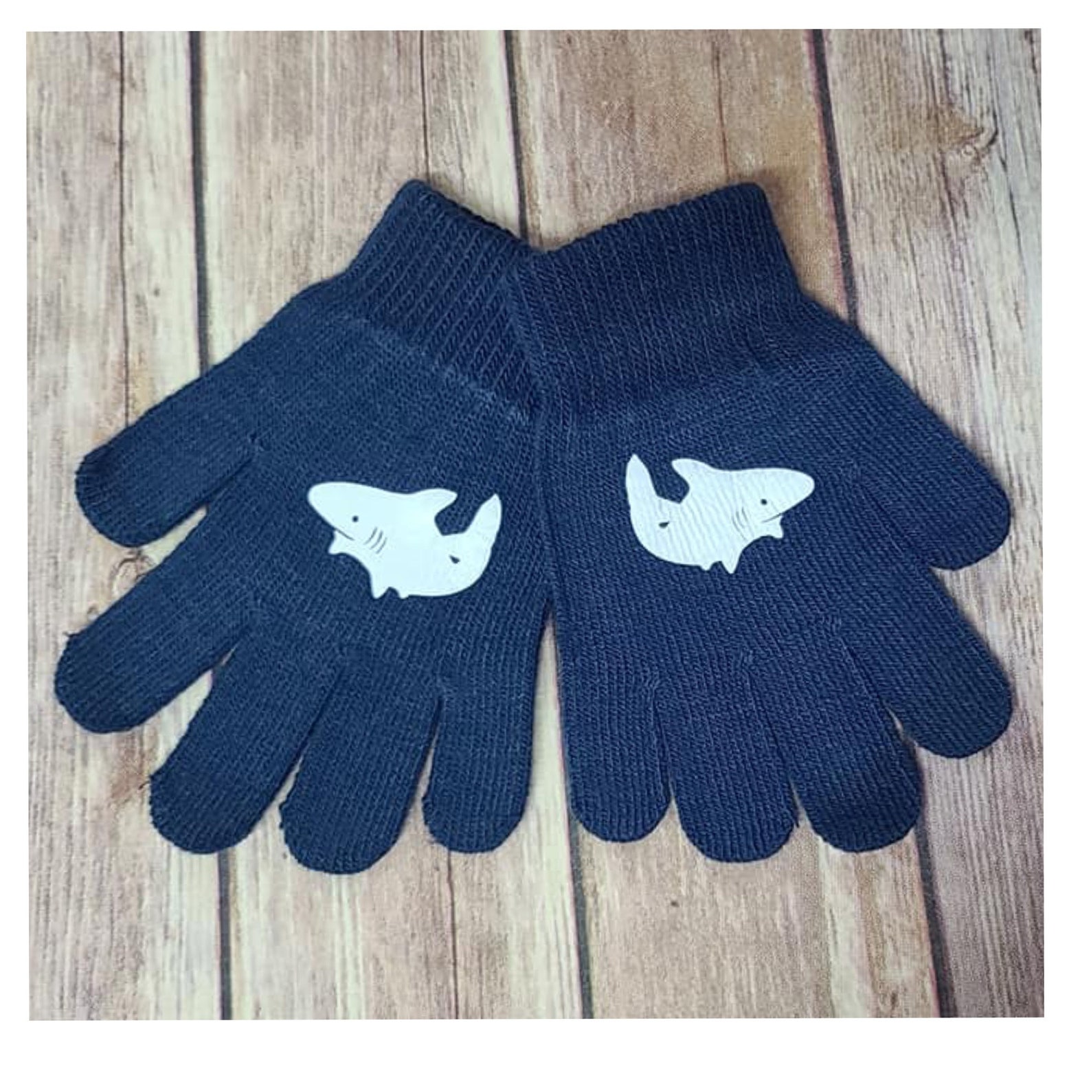 Shark Gloves Child gloves Ready to Ship Grey blue Christmas Etsy