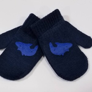 Shark mitten Toddler mitten Ready to Ship navy blue Christmas gift Birthday gift rts