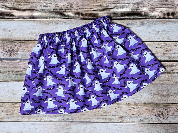 Cute Halloween Skirts Girl Clothing Toddler Clothes Spooky Outfit Halloween Dress up Halloween Costume Purple With Ghost Fabric Skirt Etsy
