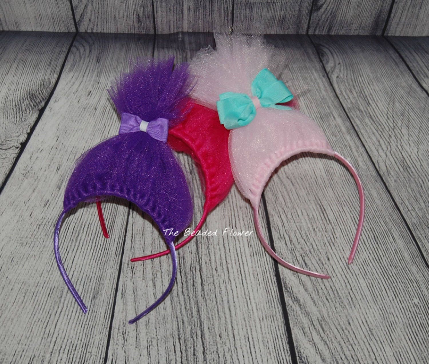Troll Headbands Tulle Headbands Hairpiece Party Favor Bulk Etsy