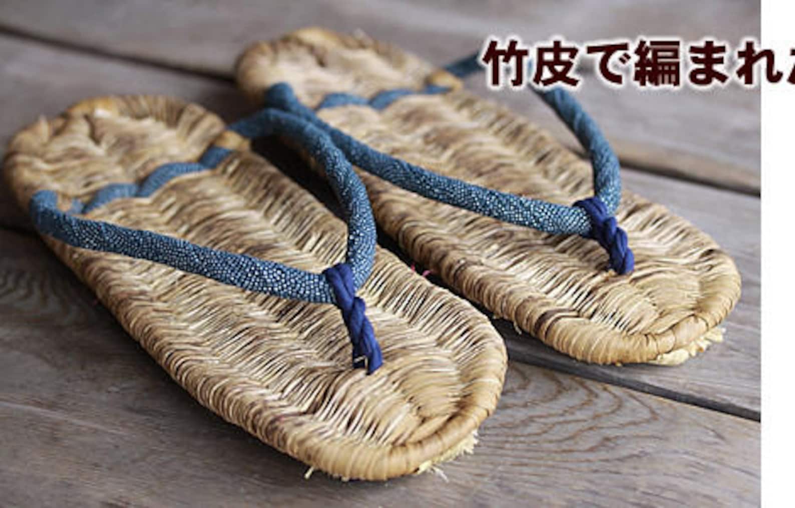 Japanese Traditional Sandals Zori Made of Bamboo Size US10 Etsy