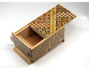From Japan Yosegi Craft Japanese Wooden Puzzle Box 21steps