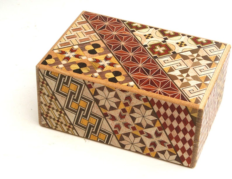 From Japan Yosegi Craft Japanese Wooden Puzzle Box 21steps Etsy