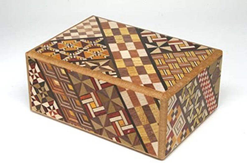 From Japan Yosegi Craft Japanese Wooden Puzzle Box 10steps Etsy
