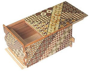 From Japan Yosegi Craft Japanese Wooden Puzzle Box 36steps Plus 1secret