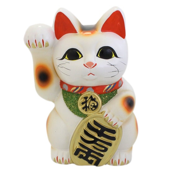 From Japan Beckoning Waving Lucky Cat for Good Luck Etsy