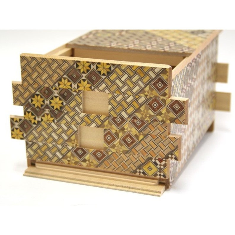 From Japan Yosegi Craft Japanese Wooden Puzzle Box 54steps Etsy