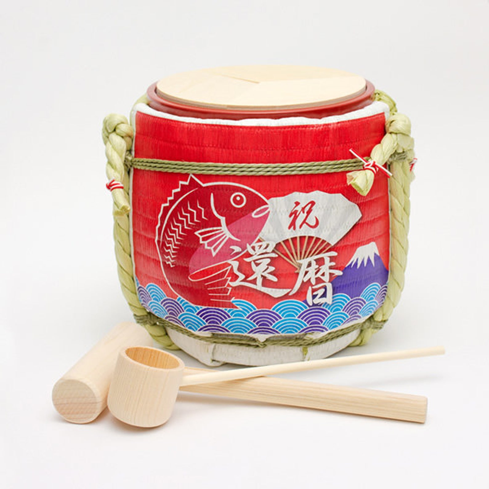 Japanese Sake Barrel Taru Set for Kagamibiraki Empty Etsy