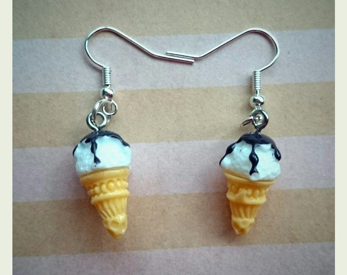 Kawaii Kitsch Icecream Cone Earrings