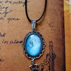 Fantasy Unicorn Cameo Necklace