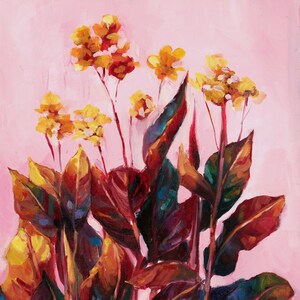 Tropical floral print-Large Wall Art - Bright Home Decor  - Floral - Living Room Decor - Gallery Wall-canvas art- pink flowers-beach house
