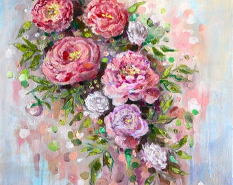 Flower print, canvas art, variety of sizes