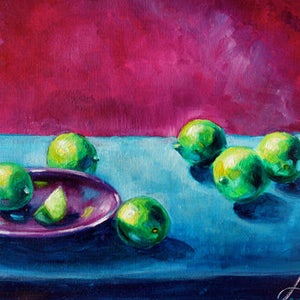 Kitchen wall art, original oil painting on canvas, still life, 12&quot;x16&quot;