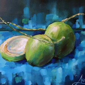 Still life painting, kitchen wall art, original oil painting, dining room art, 12&quot;x16&quot;