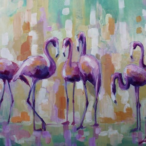 Flamingo print,pink flamingo, flamingo painting, tropical art,abstract art, wall art, tropical decor, flamingo gift, flamingo gifts