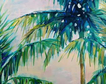 Palmen Druck, Tropischer Baum Druck, Palmen Wandkunst, Tropisches Dekor, Strandhaus, Palmen Druck, Moderne Wanddrucke, Küste