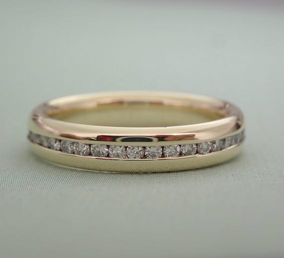 Diamond Eternity Band: 0.60 Carat, 14k Yellow Gold, Size 6