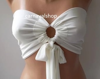 SALE Bikini Top - Swimsuit - Swimwear -bikini top-bathing suit-bikini-spandex bikini-white