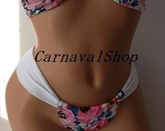 Floral Bikini Set, Pink Bikini, Sexy Bikini Set, Brazilian Bikini