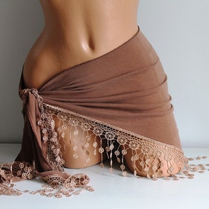 Brown Swimsuit Cover up Beach Pareo Sarong Triangle Pareos Coverups Bechwear Summer Beach