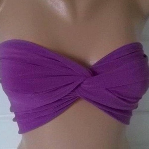 Paarse bikini bandeau badmode badpak kleine zeemeermin Ariel bikinitop zomer strand Ariel kleine zeemeermin Halloween volwassen kostuum bralette