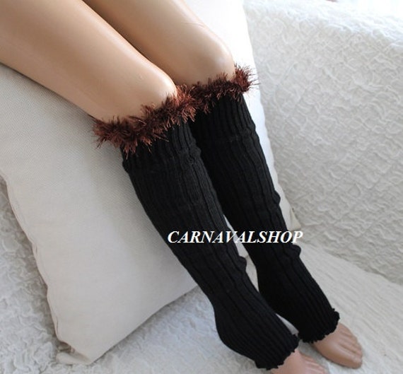 Brown Fur Leg Warmers Sexy Leg Warmer Winter accessories Etsy