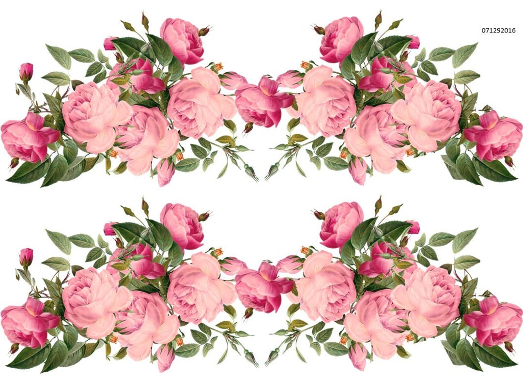 More Vintage XXL Mixed Pink Rose Swags Shabby Decals ~furniture Size~ - Etsy