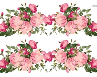 MoRe VinTaGe XXL MiXeD PinK RoSe SWaGs ShaBbY DeCALs ~FurNiTuRe SiZe~