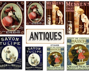 MoRe ViNTaGe FRenCh AdVerTiSiNg LaBeLs ShaBby DeCALs