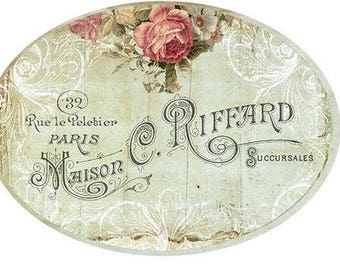 XL VinTaGe FReNcH RoSe LaBeLs ShaBby DeCALs