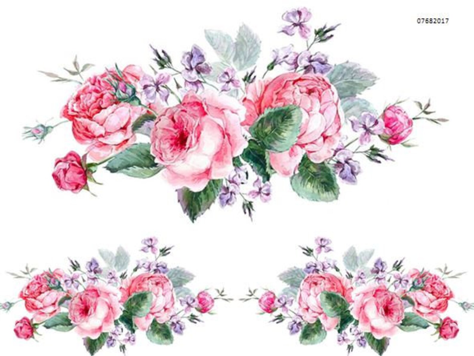 VinTaGe XL WaTerCoLoR CaBBaGe RoSe SWaGs ShaBby DeCALs | Etsy